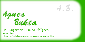 agnes bukta business card